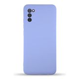 KZY İletişim Samsung Galaxy A02S ile Uyumlu Kapak ile Uyumlu İçi Kadife Kamera Korumalı Lansman Silikon Kılıf - Lila