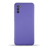 KZY İletişim Samsung Galaxy A02S ile Uyumlu Kapak ile Uyumlu İçi Kadife Kamera Korumalı Lansman Silikon Kılıf - Mor