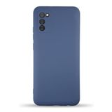 KZY İletişim Samsung Galaxy A02S ile Uyumlu Kapak ile Uyumlu İçi Kadife Kamera Korumalı Lansman Silikon Kılıf - Petrol Mavisi