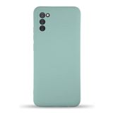 KZY İletişim Samsung Galaxy A02S ile Uyumlu Kapak ile Uyumlu İçi Kadife Kamera Korumalı Lansman Silikon Kılıf - Turkuaz