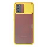 Kzy İletişim Samsung Galaxy A02S ile Uyumlu Kapak Lensi Açılır Kapanır Kamera Korumalı Kılıf - Sarı