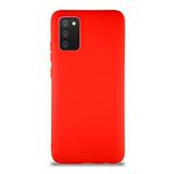 KZY İletişim Samsung Galaxy A02S ile Uyumlu Kılıf Soft Premier Renkli Silikon Kapak - Kırmızı