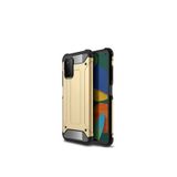 KZY İletişim-Samsung Galaxy A03s ile Uyumlu Kapak Çift Katmanlı Zırh Tank Kılıf - Gold (Gold)