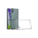 KZY İletişim Samsung Galaxy A04 ile uyumlu ile Uyumlu Kapak Köşe Korumalı AirBag Antishock Şeffaf Silikon Kılıf