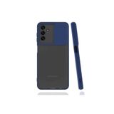 Kzy İletişim Samsung Galaxy A04S ile Uyumlu Kapak Lensi Açılır Kapanır Kamera Korumalı Silikon Kılıf - Lacivert
