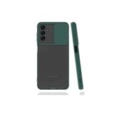 Kzy İletişim Samsung Galaxy A04S ile Uyumlu Kapak Lensi Açılır Kapanır Kamera Korumalı Silikon Kılıf - Yeşil