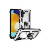 KZY İletişim Samsung Galaxy A04S ile Uyumlu Kapak Military Yüzüklü Stantlı Panzer Tank Kılıf - Gri