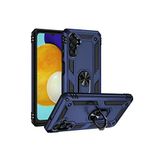 KZY İletişim Samsung Galaxy A04S ile Uyumlu Kapak Military Yüzüklü Stantlı Panzer Tank Kılıf - Lacivert