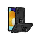 KZY İletişim Samsung Galaxy A04S ile Uyumlu Kapak Military Yüzüklü Stantlı Panzer Tank Kılıf - Siyah