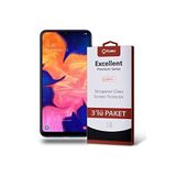 KZY İLETİŞİM Samsung Galaxy A10 ile uyumlu Temperli Ekran Koruyucu Kırılmaz Cam Ekonomik 3'lü Paket