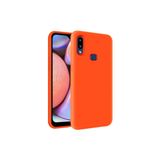 KZY İletişim Samsung Galaxy A10s İçi Kadife Soft Logosuz Lansman Silikon Kılıf - Turuncu