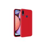 KZY İletişim Samsung Galaxy A10s ile Uyumlu İçi Kadife Soft Logosuz Lansman Silikon Kılıf - Kırmızı