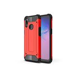KZY İletişim-Samsung Galaxy A10s ile Uyumlu Kapak Çift Katmanlı Zırh Tank Kılıf - Kırmızı (KIRMIZI)