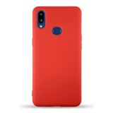 KZY İletişim Samsung Galaxy A10S ile Uyumlu Kapak İçi Kadife Lansman Silikon Kılıf - Kırmızı
