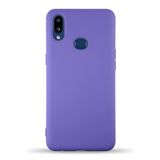 KZY İletişim Samsung Galaxy A10S ile Uyumlu Kapak İçi Kadife Lansman Silikon Kılıf - Mor