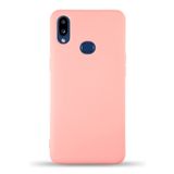 KZY İletişim Samsung Galaxy A10S ile Uyumlu Kapak İçi Kadife Lansman Silikon Kılıf - Pembe