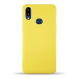 KZY İletişim Samsung Galaxy A10S ile Uyumlu Kapak İçi Kadife Lansman Silikon Kılıf - Sarı