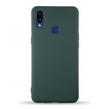KZY İletişim Samsung Galaxy A10S ile Uyumlu Kapak İçi Kadife Lansman Silikon Kılıf - Yeşil