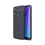 KZY İletişim-Samsung Galaxy A10s ile Uyumlu Kılıf Darbe Korumalı Deri Görünümlü Silikon Arka Kapak - Lacivert (Lacivert)