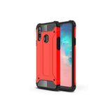 KZY İletişim-Samsung Galaxy A20s ile Uyumlu Kapak Çift Katmanlı Zırh Tank Kılıf - Kırmızı (KIRMIZI)