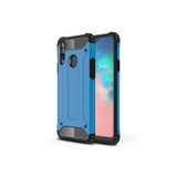 KZY İletişim-Samsung Galaxy A20s ile Uyumlu Kapak Çift Katmanlı Zırh Tank Kılıf - Mavi (Mavi)