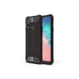 KZY İletişim-Samsung Galaxy A20s ile Uyumlu Kapak Çift Katmanlı Zırh Tank Kılıf - Siyah (SİYAH)