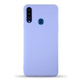 KZY İletişim Samsung Galaxy A20S ile Uyumlu Kapak ile Uyumlu İçi Kadife Lansman Silikon Kılıf - Lila