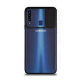 Kzy İletişim Samsung Galaxy A20S ile Uyumlu Kapak Lensi Açılır Kapanır Kamera Korumalı Silikon Kılıf - Siyah