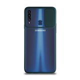 Kzy İletişim Samsung Galaxy A20S ile Uyumlu Kapak Lensi Açılır Kapanır Kamera Korumalı Silikon Kılıf - Yeşil