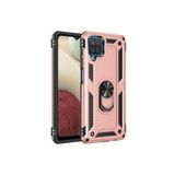 KZY İletişim Samsung Galaxy A22 4G ile Uyumlu Kapak Military Yüzüklü Stantlı Panzer Tank Kılıf - Rose Gold