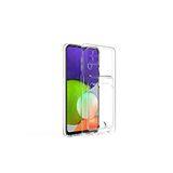 KZY İLETİŞİM Samsung Galaxy A22 ile uyumlu Kapak Kamera Korumalı Kartlıklı Şeffaf Silikon Kılıf