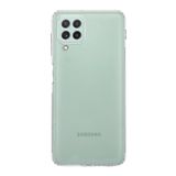 KZY İLETİŞİM Samsung Galaxy A22 ile uyumlu Kapak Kamera Korumalı Tıpalı Şeffaf Silikon Kılıf