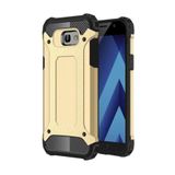 KZY İletişim-Samsung Galaxy A3 2017 ile Uyumlu Kapak Çift Katmanlı Zırh Tank Kılıf - Gold (GOLD)