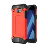 KZY İletişim-Samsung Galaxy A3 2017 ile Uyumlu Kapak Çift Katmanlı Zırh Tank Kılıf - Kırmızı (KIRMIZI)