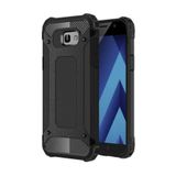 KZY İletişim-Samsung Galaxy A3 2017 ile Uyumlu Kapak Çift Katmanlı Zırh Tank Kılıf - Siyah (SİYAH)