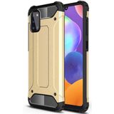 KZY İletişim-Samsung Galaxy A31 ile Uyumlu Kapak Çift Katmanlı Zırh Tank Kılıf - Gold (GOLD)