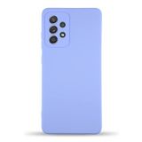KZY İletişim Samsung Galaxy A33 5G ile uyumlu Kapak İçi Kadife Kamera Korumalı Lansman Silikon Kılıf - Lila