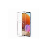 KZY İLETİŞİM Samsung Galaxy A33 5G ile uyumlu Kapak Kamera Korumalı Kartlıklı Şeffaf Silikon Kılıf