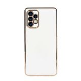 KZY İletişim Samsung Galaxy A33 5G ile Uyumlu Kapak Kamera Korumalı Lazer Kesim Lüx Silikon Kılıf -Beyaz