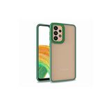 KZY İletişim Samsung Galaxy A33 5G ile Uyumlu Kapak Metal Kamera Korumalı Arkası Şeffaf Silikon Kılıf - Yeşil