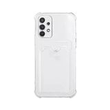 KZY İLETİŞİM Samsung Galaxy A33 5G Kapak Kamera Korumalı Kartlıklı Darbe Emici Özellikli Şeffaf Silikon Kılıf