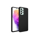 KZY İletişim Samsung Galaxy A33 ile Uyumlu Kapak Renkli Metal Kamera Çerçeveli İçi Kadife Lasnman Kılıf - Siyah
