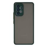 KZY İletişim Samsung Galaxy A33 Kılıf Kamera Korumalı Silikon Renkli Düğmeli Arkası Mat Arka Kapak - Yeşil