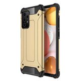 KZY İletişim-Samsung Galaxy A52 ile Uyumlu Kapak Çift Katmanlı Zırh Tank Kılıf - Gold (GOLD)