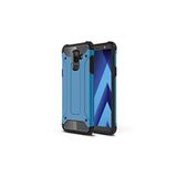 KZY İletişim-Samsung Galaxy A6 Plus 2018 ile Uyumlu Kapak Çift Katmanlı Zırh Tank Kılıf - Mavi (Mavi)