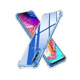KZY İletişim Samsung Galaxy A7 2018 ile Uyumlu ile Uyumlu Kapak Airbag Antishock Köşe Korumalı Şeffaf Silikon Kılıf