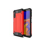 KZY İletişim-Samsung Galaxy A7 2018 ile Uyumlu Kapak Çift Katmanlı Zırh Tank Kılıf - Kırmızı (KIRMIZI)