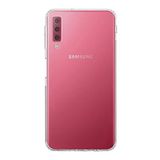 KZY İLETİŞİM Samsung Galaxy A7 2018 ile uyumlu Kapak Kamera Korumalı Tıpalı Şeffaf Silikon Kılıf