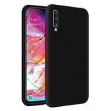 KZY iletişim Samsung Galaxy A70 ile uyumlu İçi Kadife Soft Logosuz Lansman Silikon Kılıf - Siyah