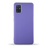 KZY İletişim Samsung Galaxy A71 ile Uyumlu Kapak ile Uyumlu İçi Kadife Lansman Silikon Kılıf - Mor
